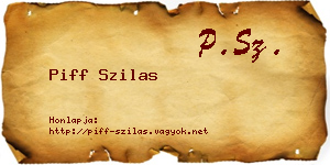 Piff Szilas névjegykártya